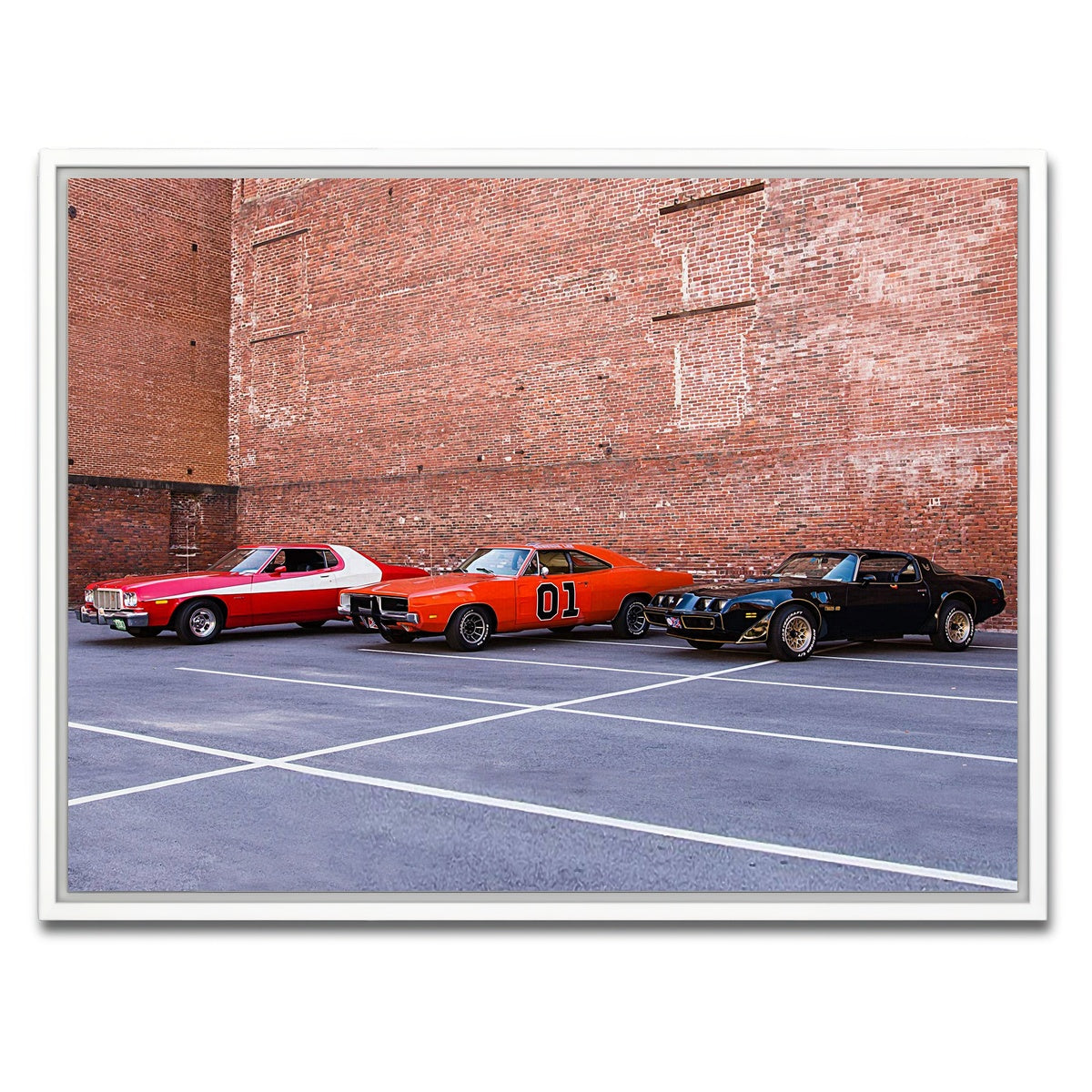 AUTO-MOCKUP WHITE | Classic Movie Cars | 1 Piece | White Framed Canvas | group=4x3