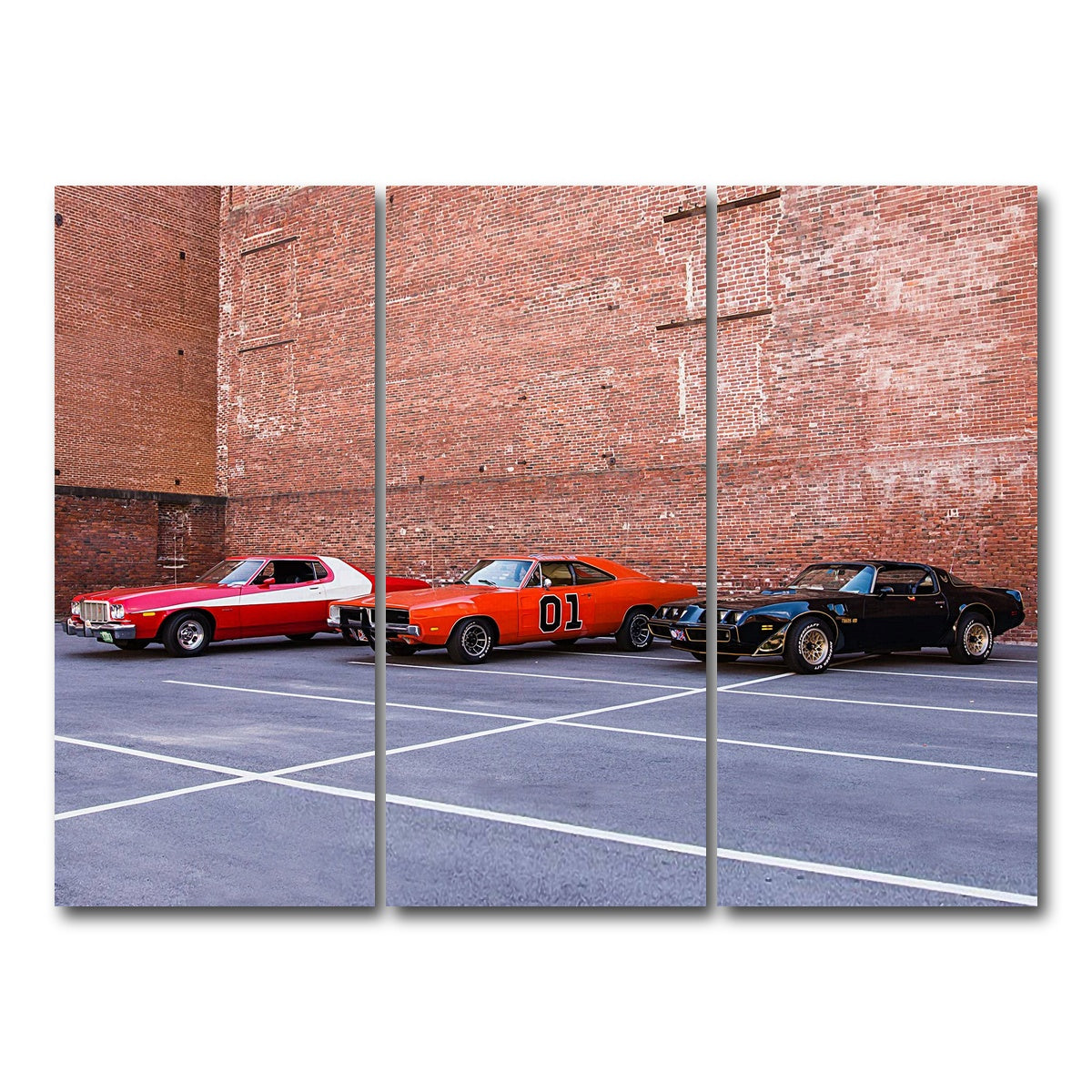 AUTO-MOCKUP WHITE | Classic Movie Cars | 3 Piece | Gallery Wrap Canvas | group=8x18