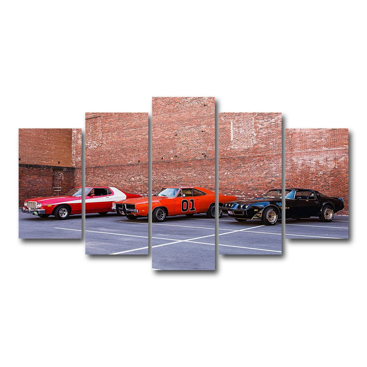AUTO-MOCKUP WHITE | Classic Movie Cars | 5 Piece | Gallery Wrap Canvas | group=5_normal