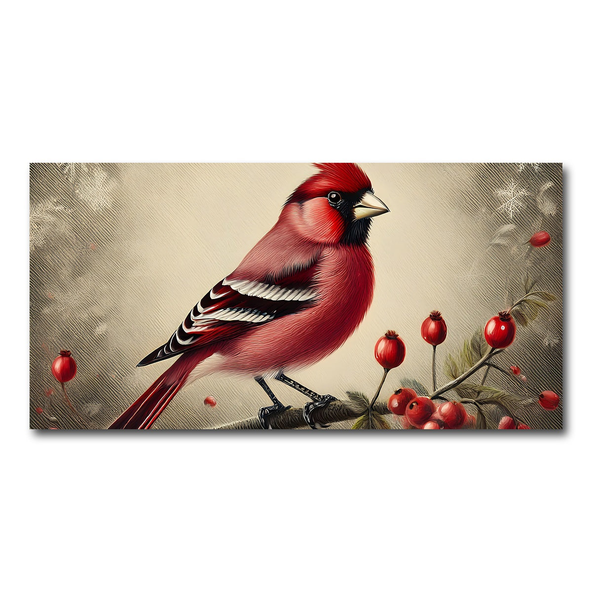 AUTO-MOCKUP WHITE | Classic Northern Cardinal | 1 Piece | Gallery Wrap Canvas | group=2x1