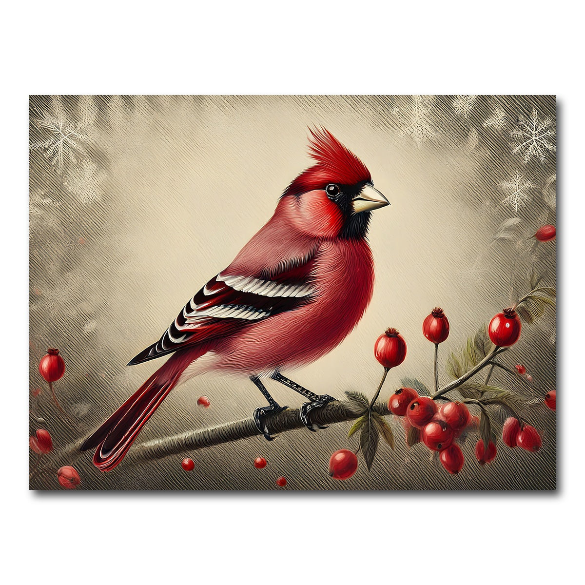 AUTO-MOCKUP WHITE | Classic Northern Cardinal | 1 Piece | Gallery Wrap Canvas | group=4x3