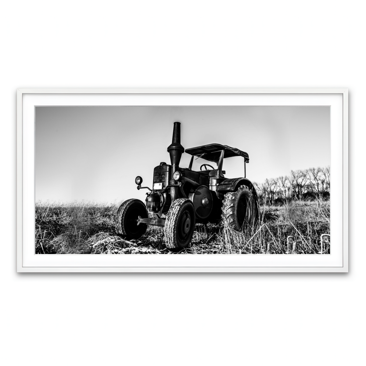 Framed Print 2x1 White