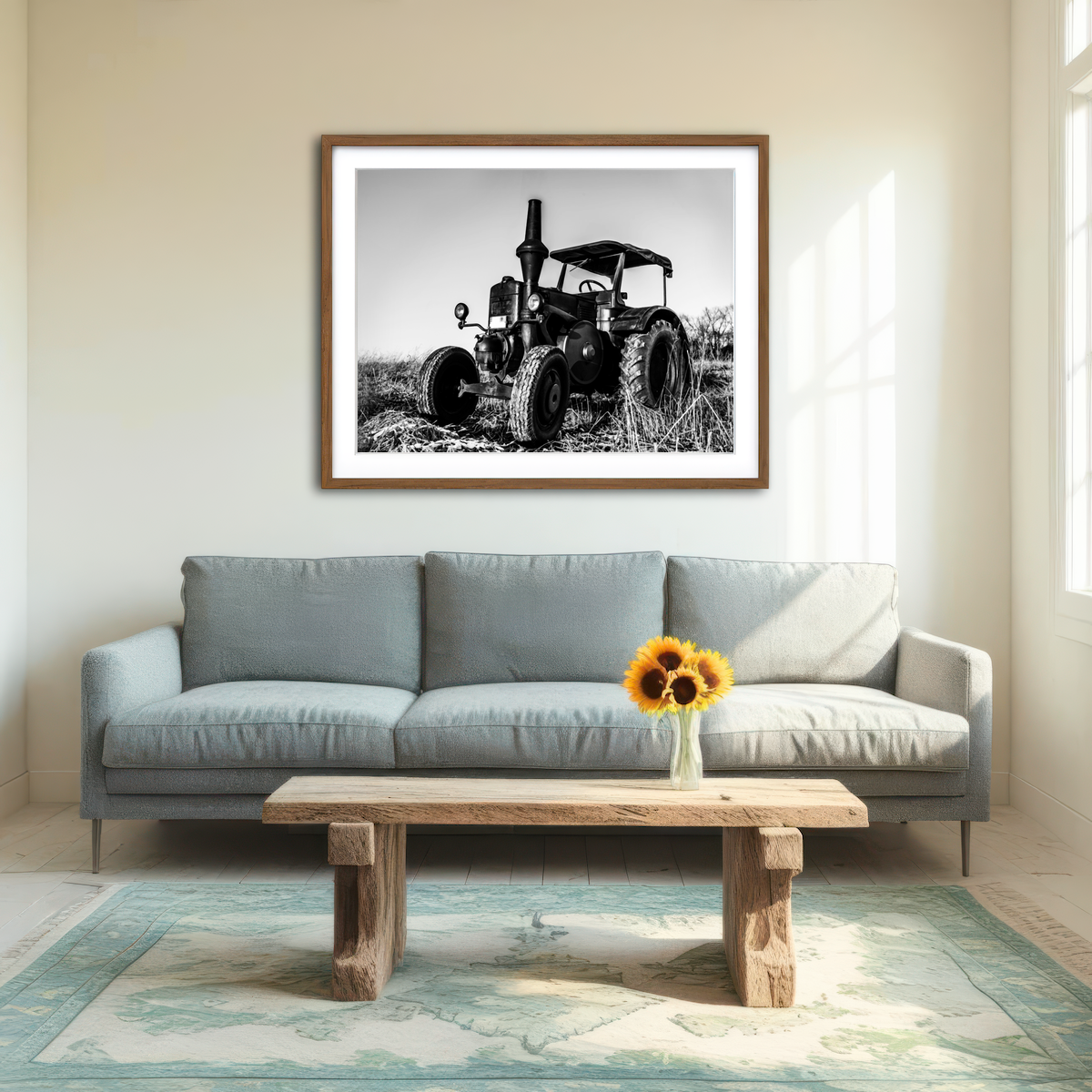 AUTO-MOCKUP ROOM | Classic Tractor Wall Art
