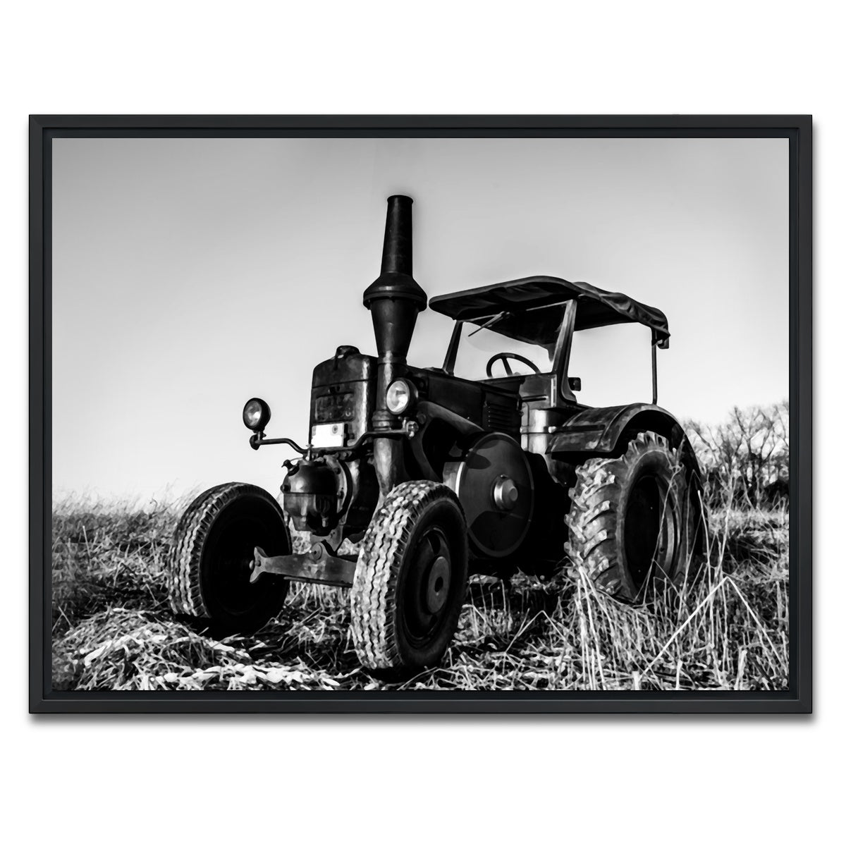 AUTO-MOCKUP WHITE | Classic Tractor | 1 Piece | Black Framed Canvas | group=4x3