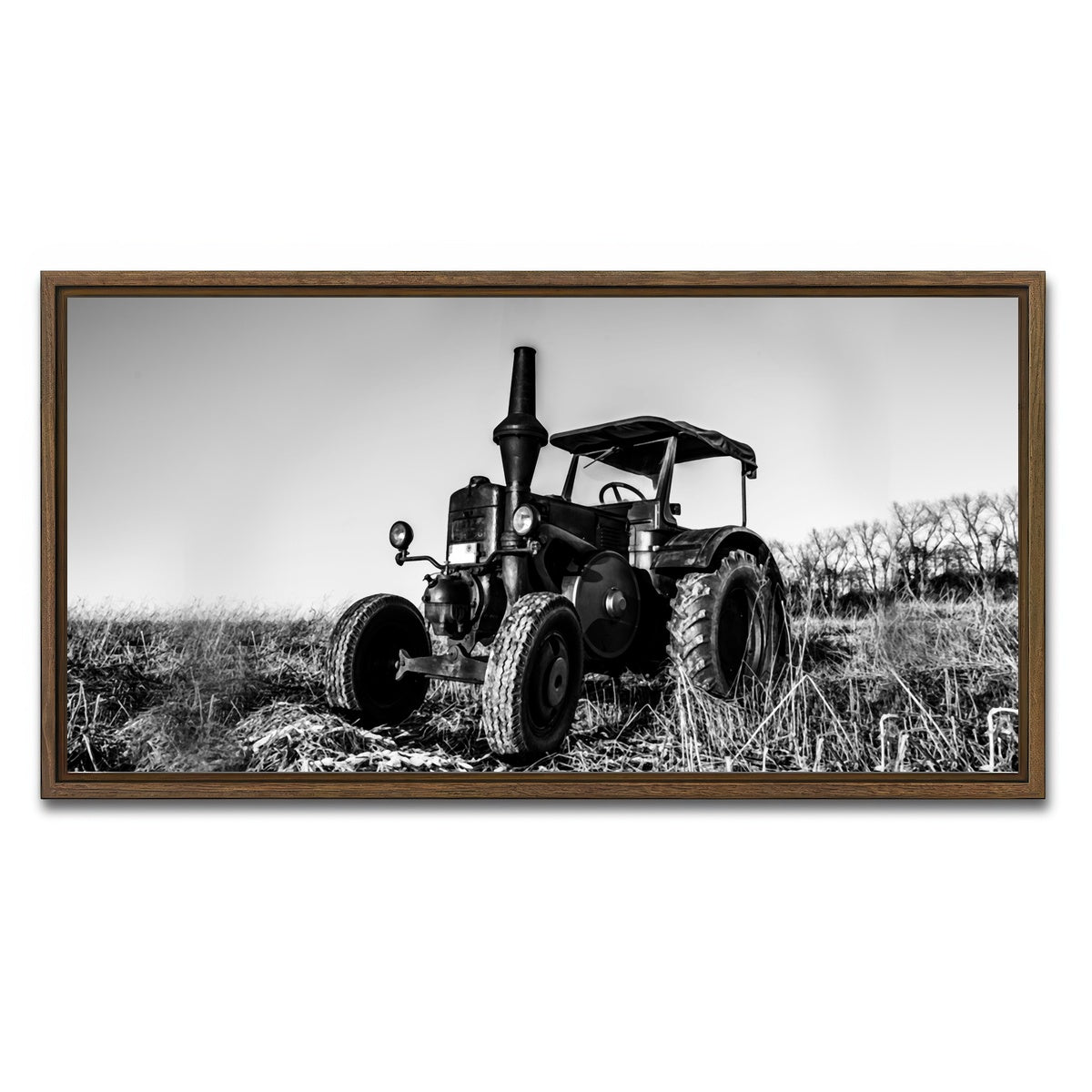 AUTO-MOCKUP WHITE | Classic Tractor | 1 Piece | Walnut Framed Canvas | group=2x1