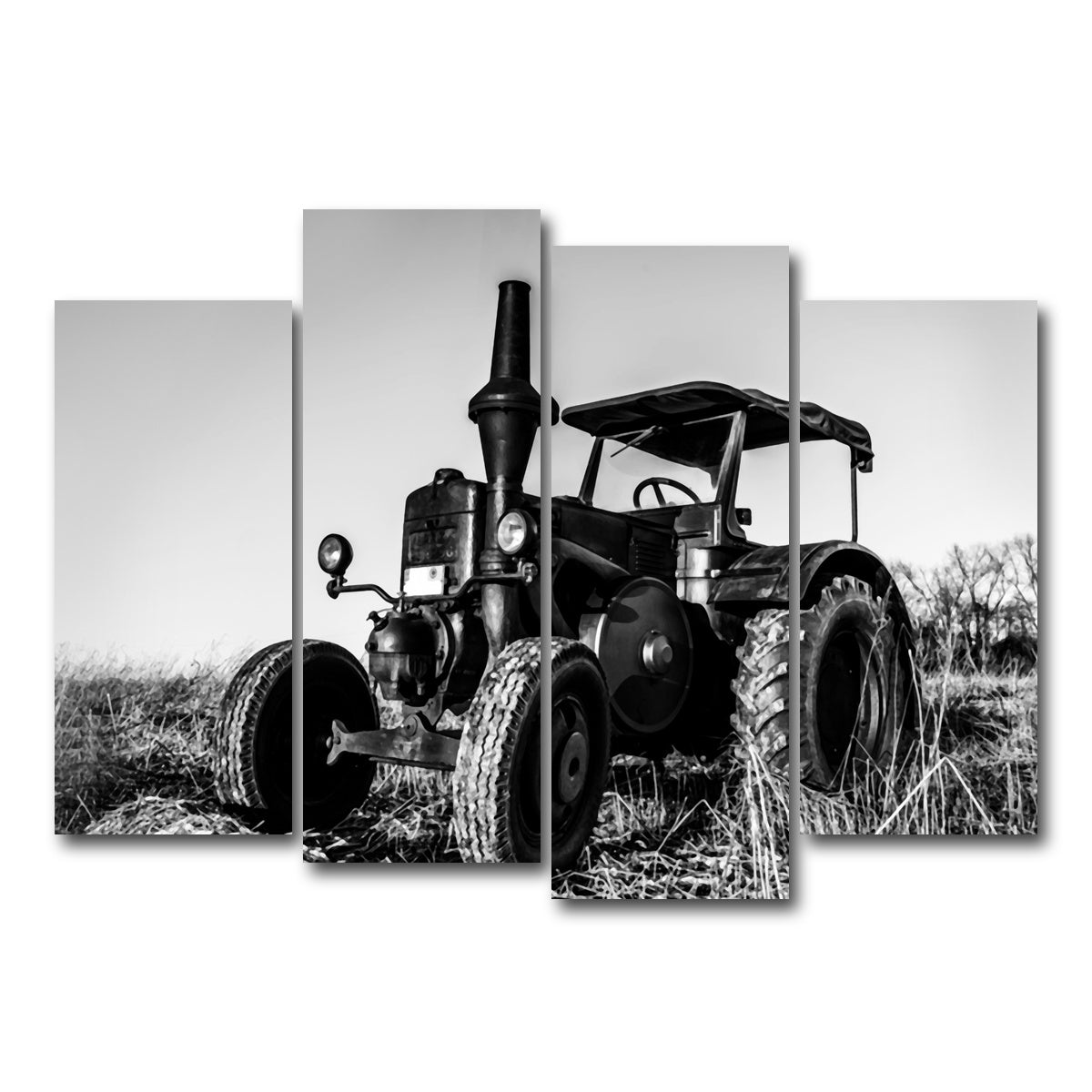 AUTO-MOCKUP WHITE | Classic Tractor | 4 Piece | Gallery Wrap Canvas | group=4_normal