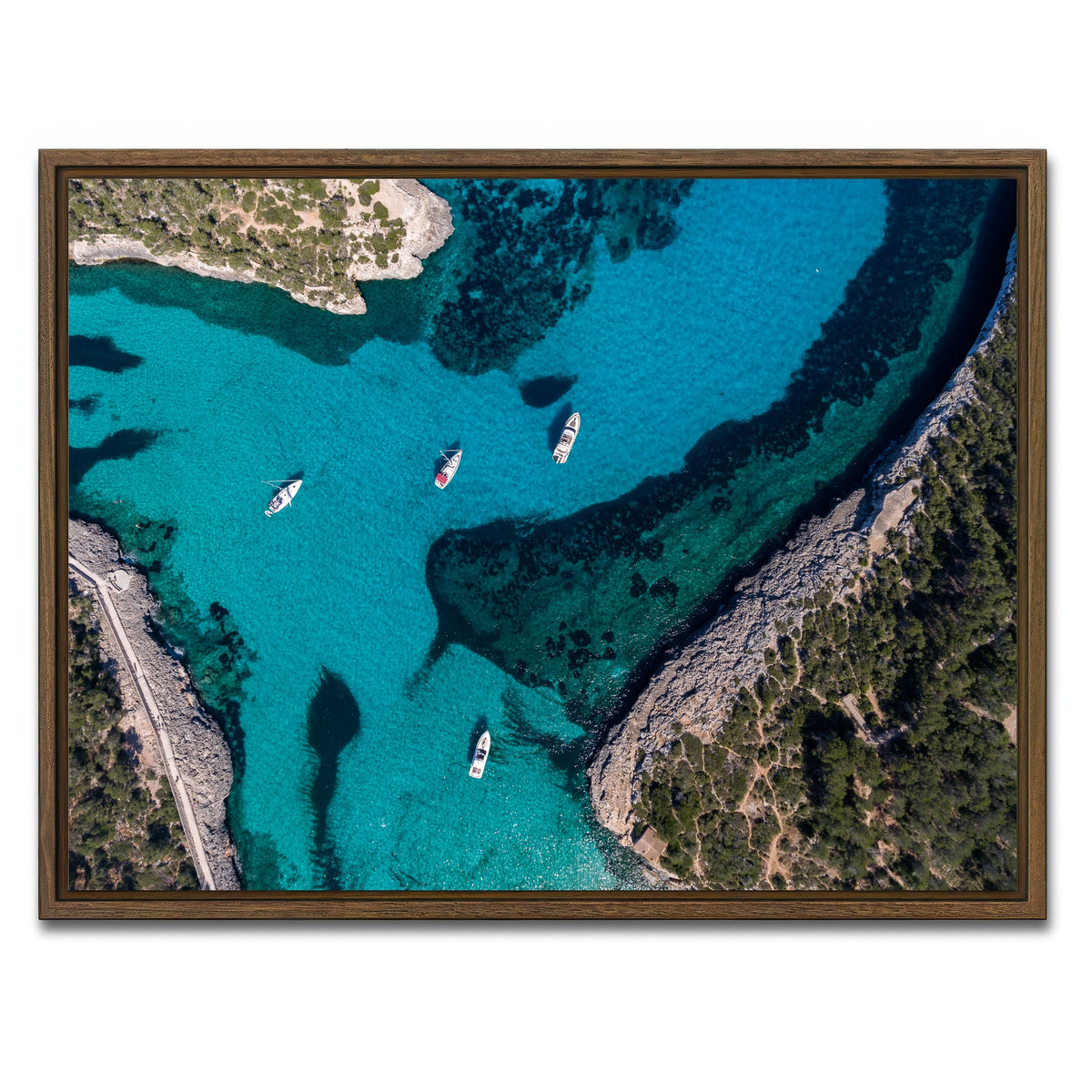 AUTO-MOCKUP WHITE | Clear Sailing | 1 Piece | Walnut Framed Canvas | group=4x3