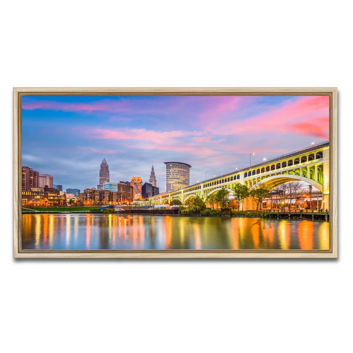 AUTO-MOCKUP WHITE | Cleveland-Detroit Superior Bridge | 1 Piece | Natural Framed Canvas | group=2x1