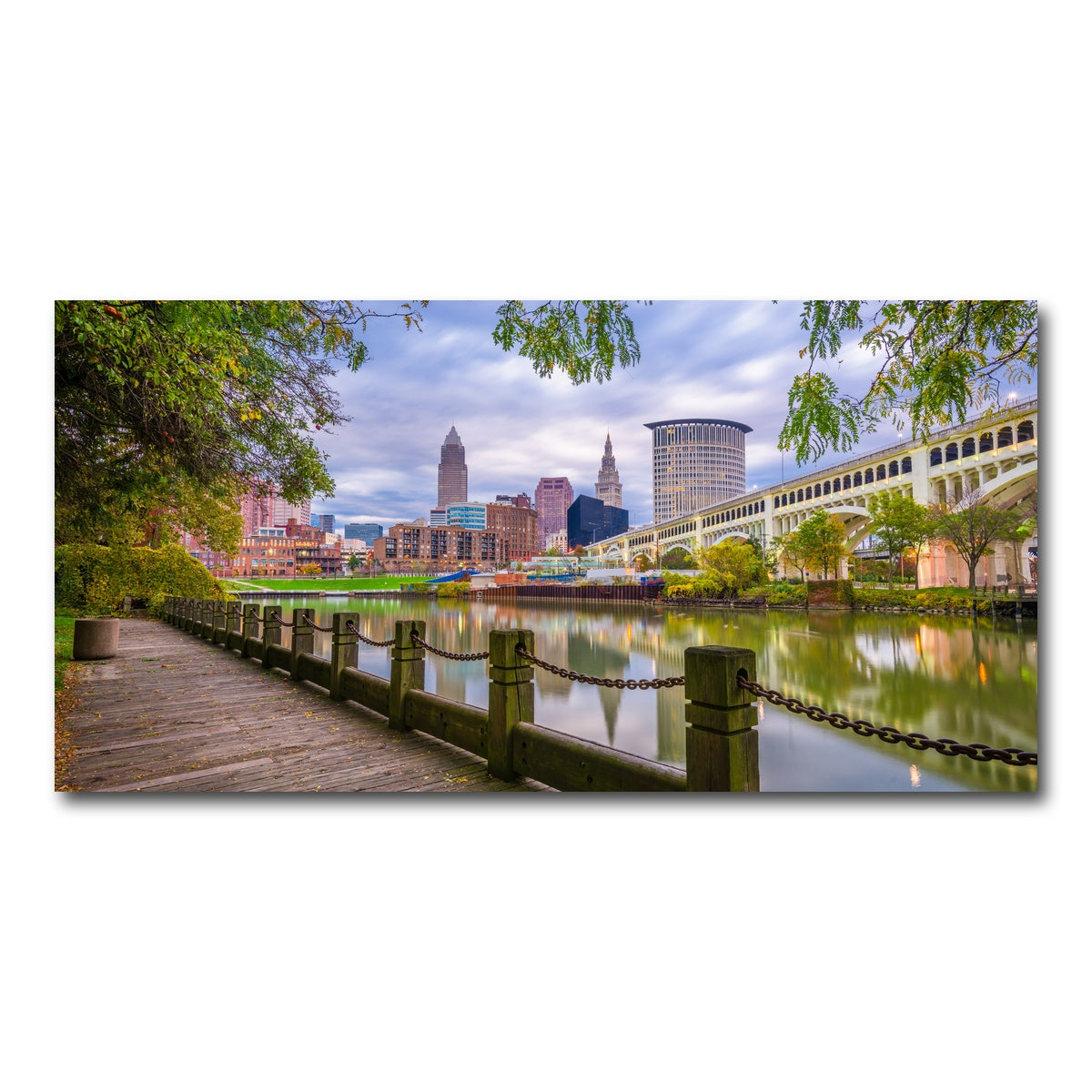 AUTO-MOCKUP WHITE | Cleveland Cuyahoga River | 1 Piece | Gallery Wrap Canvas | group=2x1