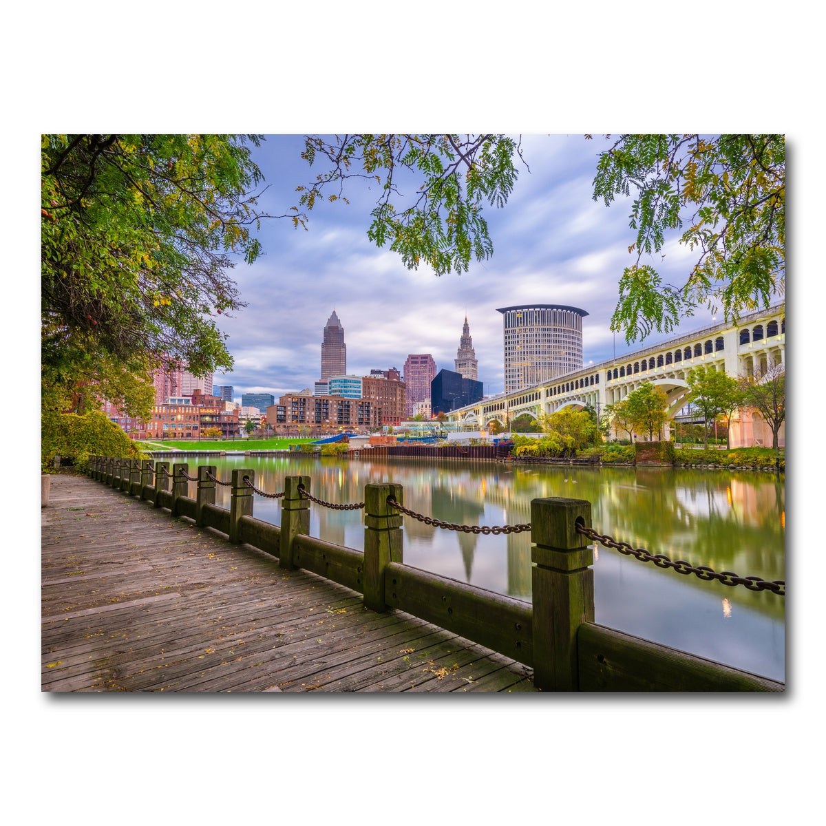 AUTO-MOCKUP WHITE | Cleveland Cuyahoga River | 1 Piece | Gallery Wrap Canvas | group=4x3