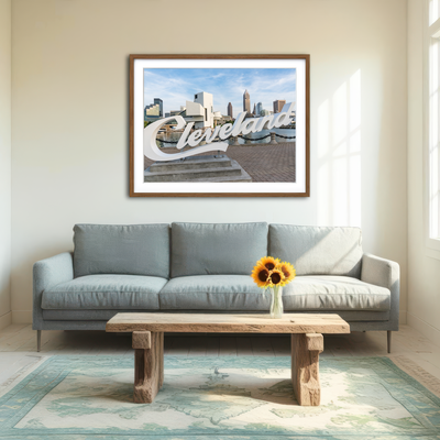 AUTO-MOCKUP ROOM | Cleveland Sign Wall Art