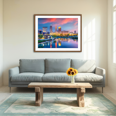 AUTO-MOCKUP ROOM | Cleveland Skyline Wall Art