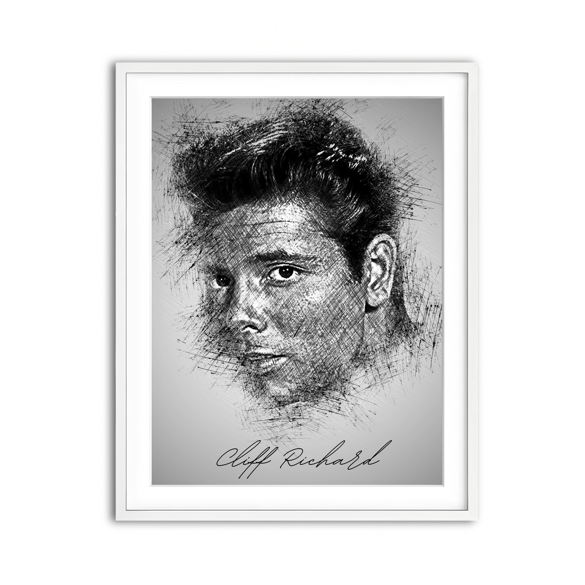 Framed Print 3x4 White