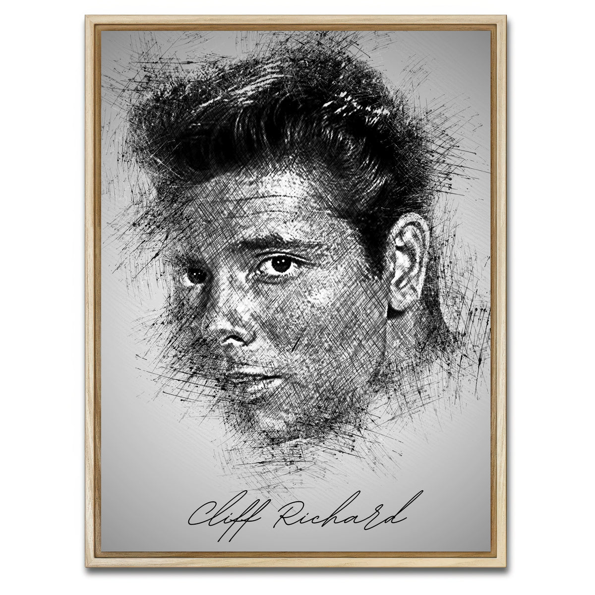 AUTO-MOCKUP WHITE | Cliff Richard | 1 Piece | Natural Framed Canvas | group=3x4