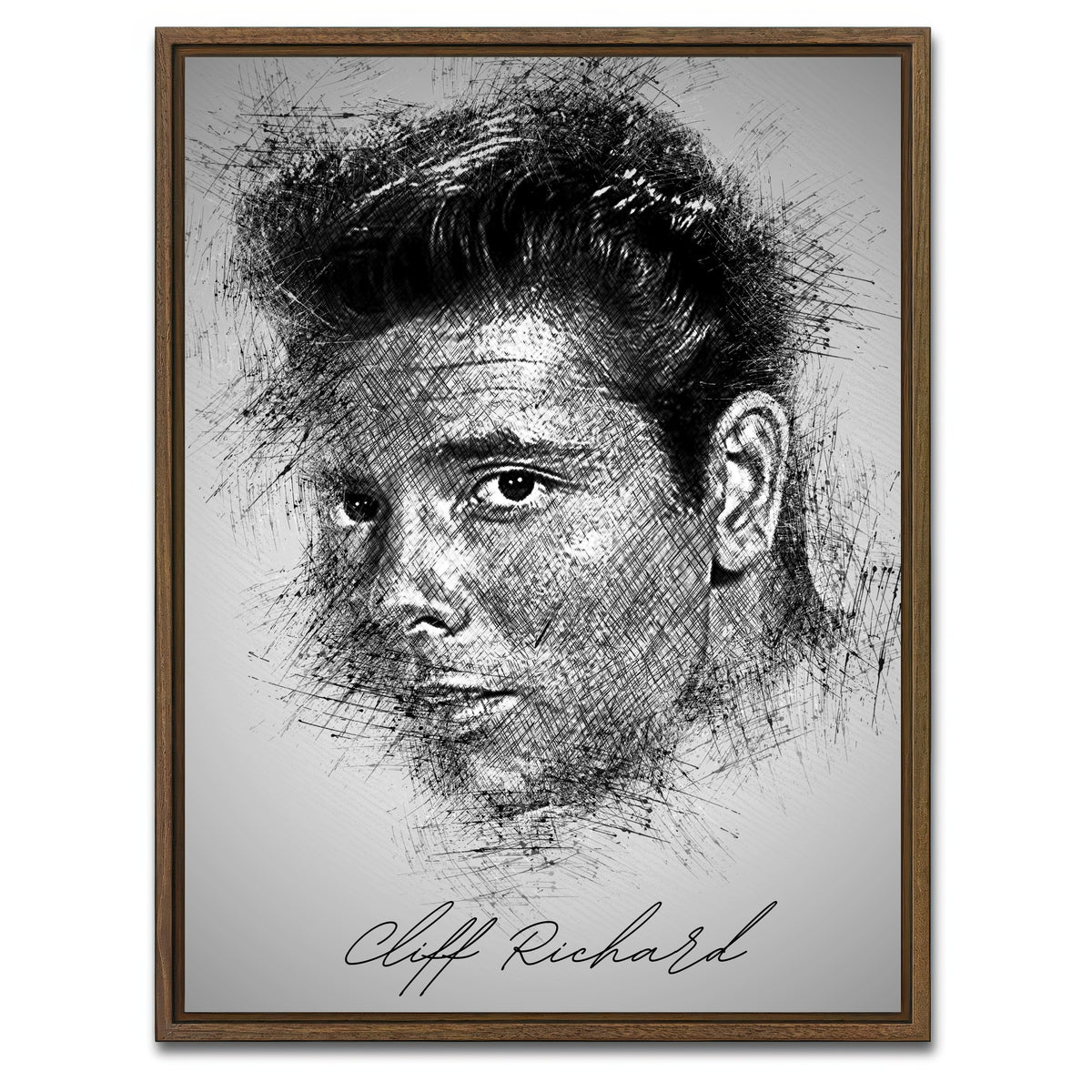 AUTO-MOCKUP WHITE | Cliff Richard | 1 Piece | Walnut Framed Canvas | group=3x4