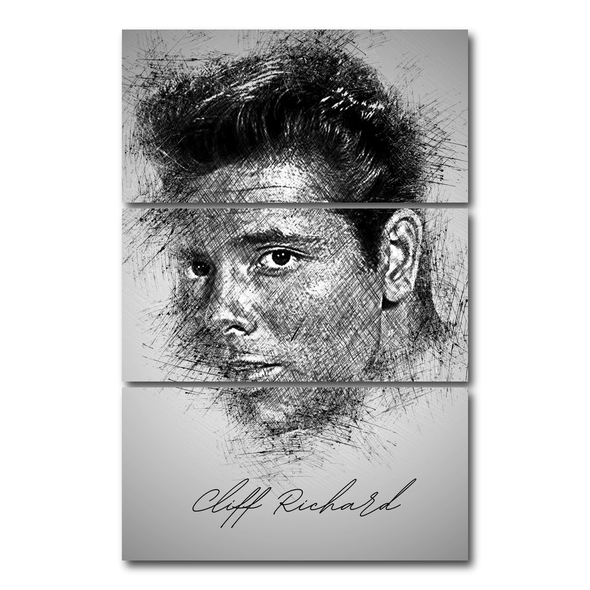AUTO-MOCKUP WHITE | Cliff Richard | 3 Piece | Gallery Wrap Canvas | group=12x24_stacked