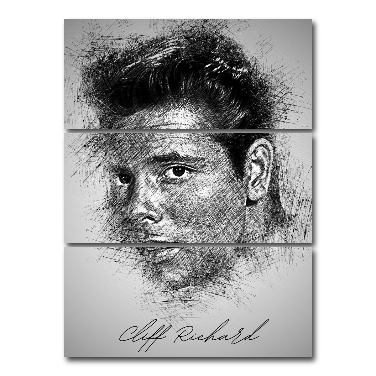 AUTO-MOCKUP WHITE | Cliff Richard | 3 Piece | Gallery Wrap Canvas | group=8x18_stacked