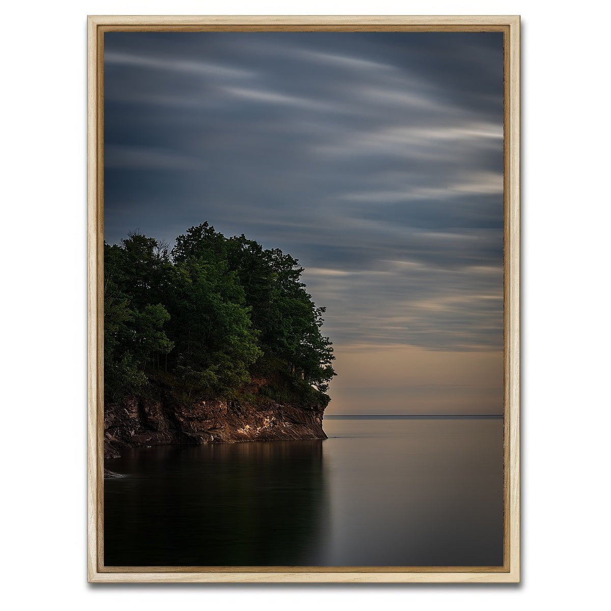 AUTO-MOCKUP WHITE | Cliffs of Michigan | 1 Piece | Natural Framed Canvas | group=3x4