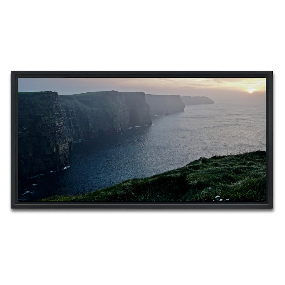 AUTO-MOCKUP WHITE | Cliffs of Moher | 1 Piece | Black Framed Canvas | group=2x1