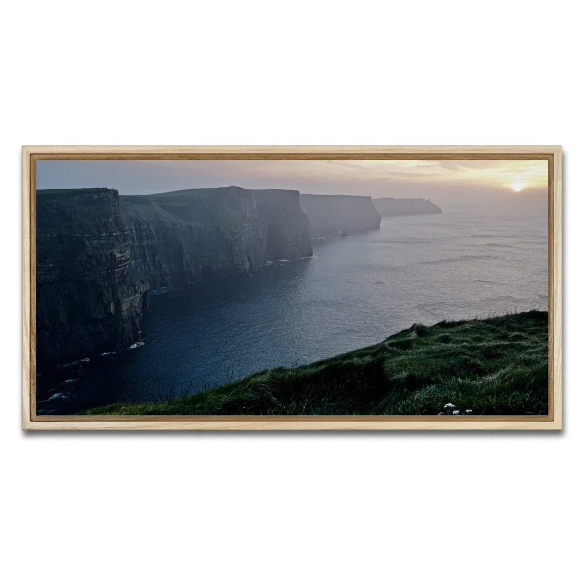 AUTO-MOCKUP WHITE | Cliffs of Moher | 1 Piece | Natural Framed Canvas | group=2x1