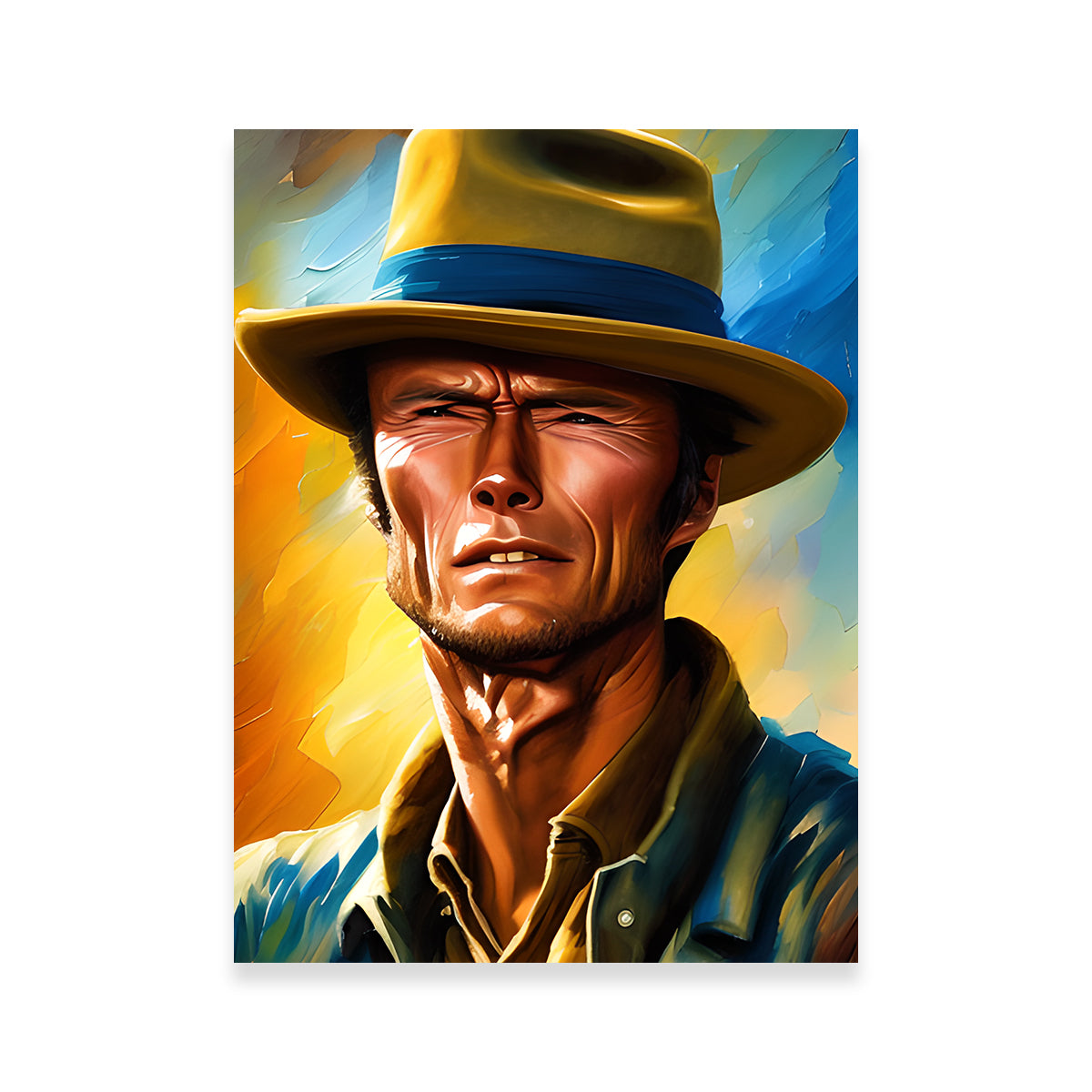 Clint Eastwood Painting Wall Art