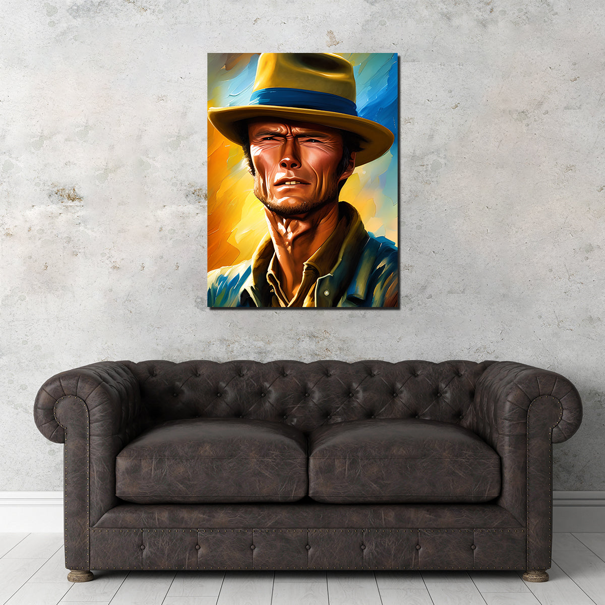 Clint Eastwood Painting Wall Art