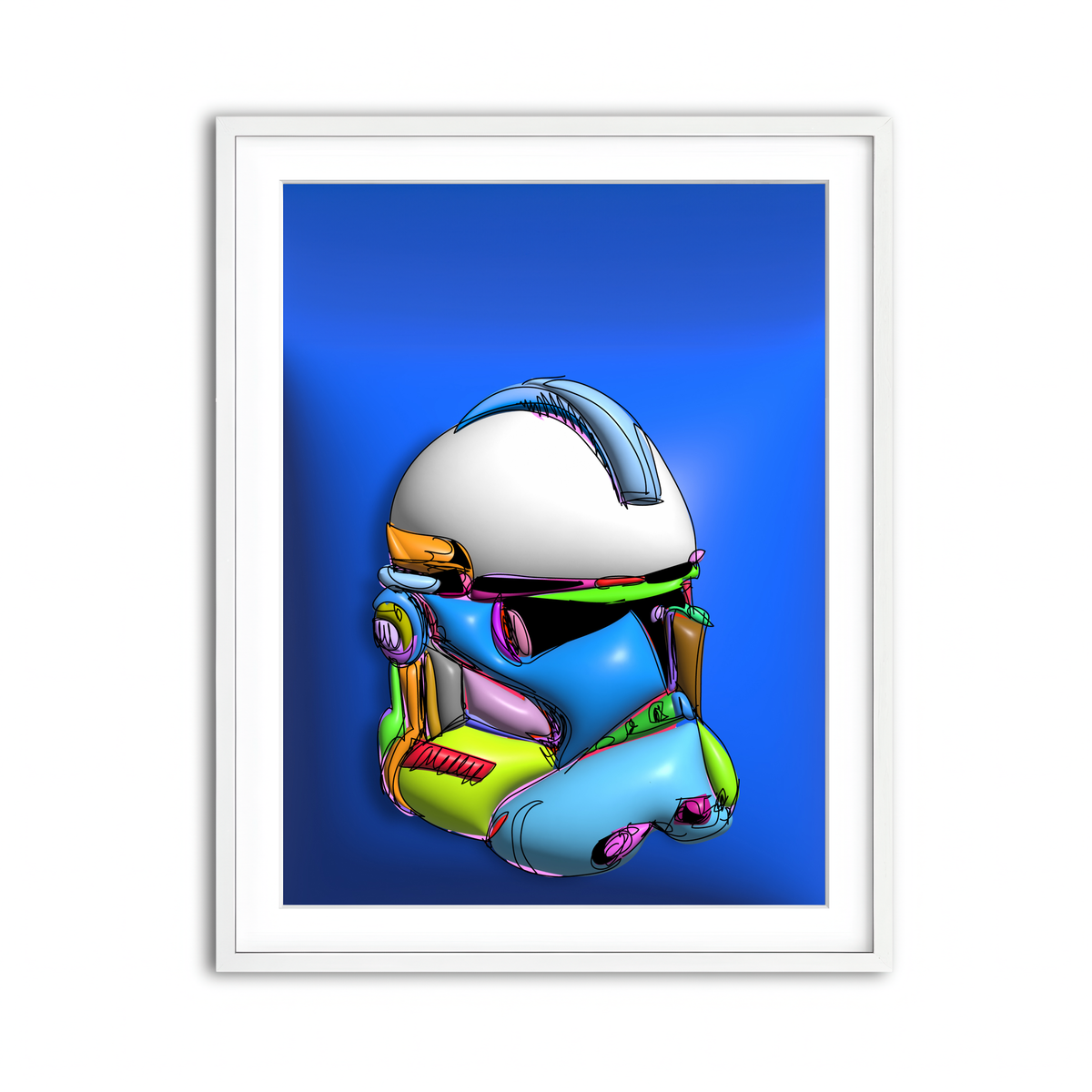 Framed Print 3x4 White