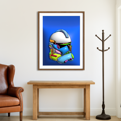 AUTO-MOCKUP ROOM | Clone Helmet Wall Art