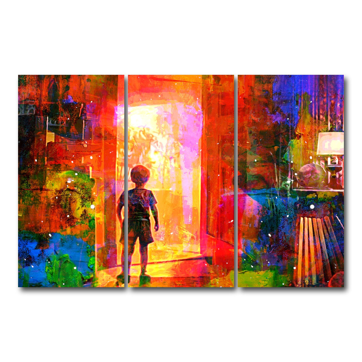 AUTO-MOCKUP WHITE | Close Encounters of the Third Kind | 3 Piece | Gallery Wrap Canvas | group=12x24