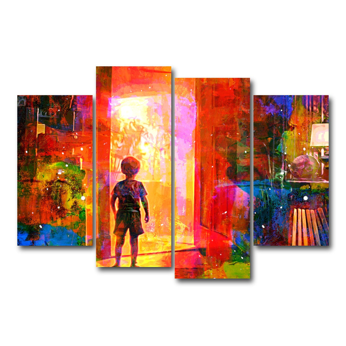 AUTO-MOCKUP WHITE | Close Encounters of the Third Kind | 4 Piece | Gallery Wrap Canvas | group=4_short