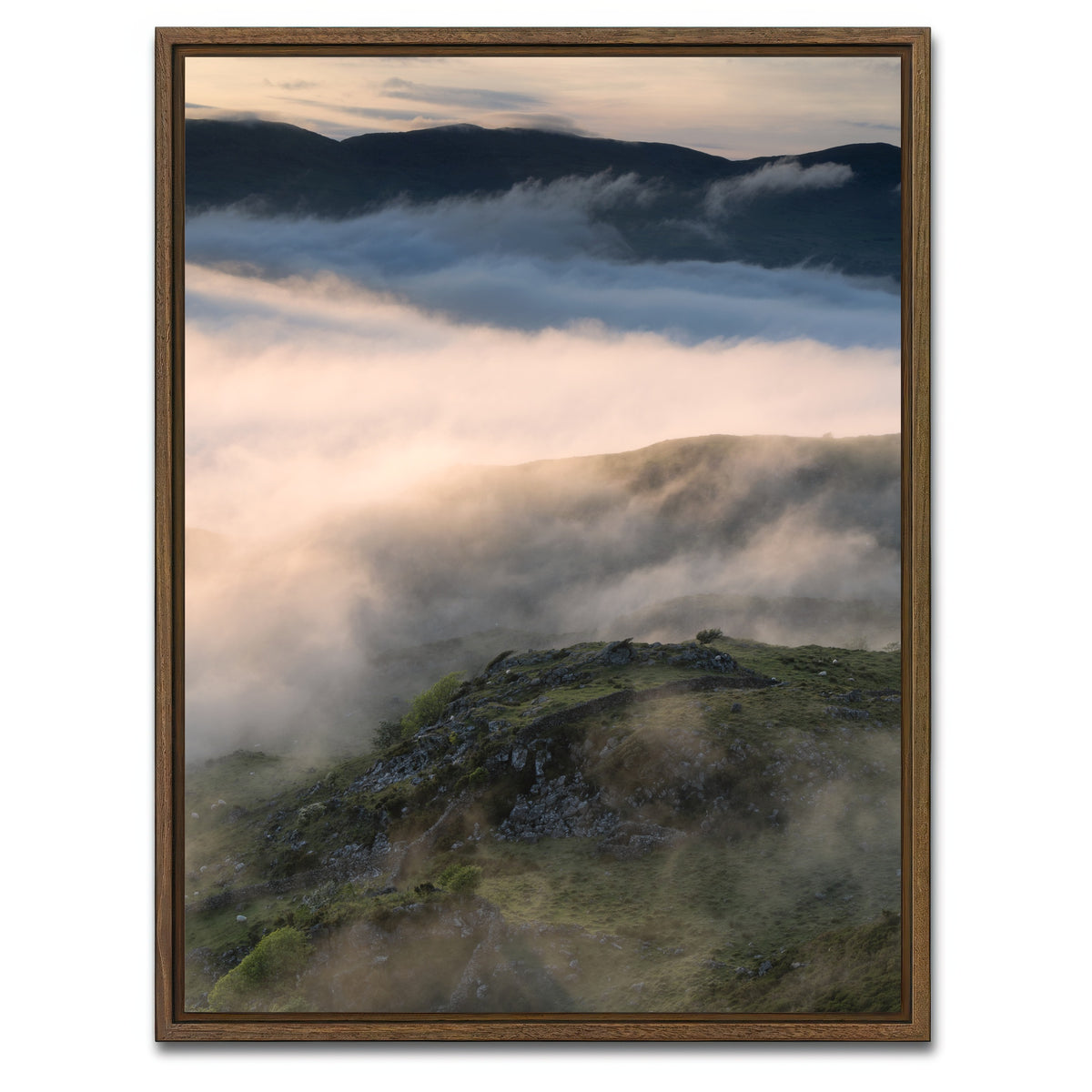 AUTO-MOCKUP WHITE | Cloud Cover | 1 Piece | Walnut Framed Canvas | group=3x4