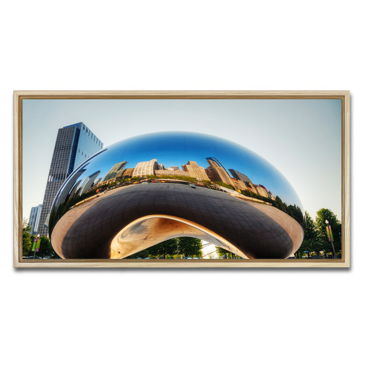 AUTO-MOCKUP WHITE | Cloud Gate | 1 Piece | Natural Framed Canvas | group=2x1