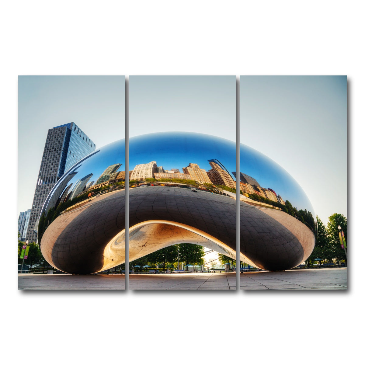 AUTO-MOCKUP WHITE | Cloud Gate | 3 Piece | Gallery Wrap Canvas | group=12x24