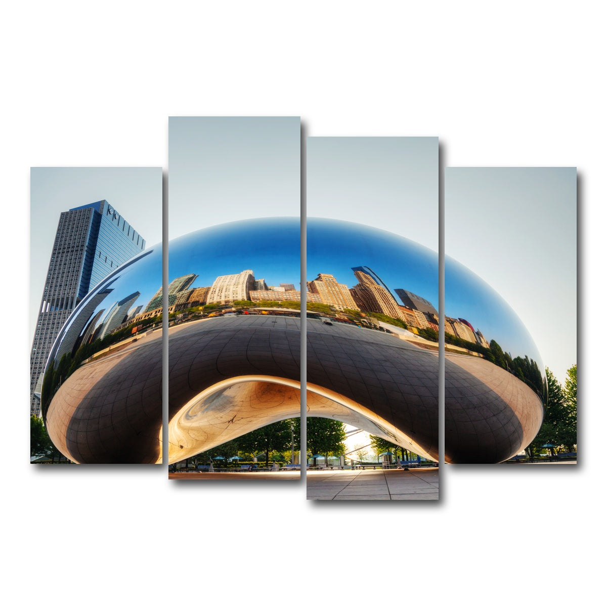 AUTO-MOCKUP WHITE | Cloud Gate | 4 Piece | Gallery Wrap Canvas | group=4_normal