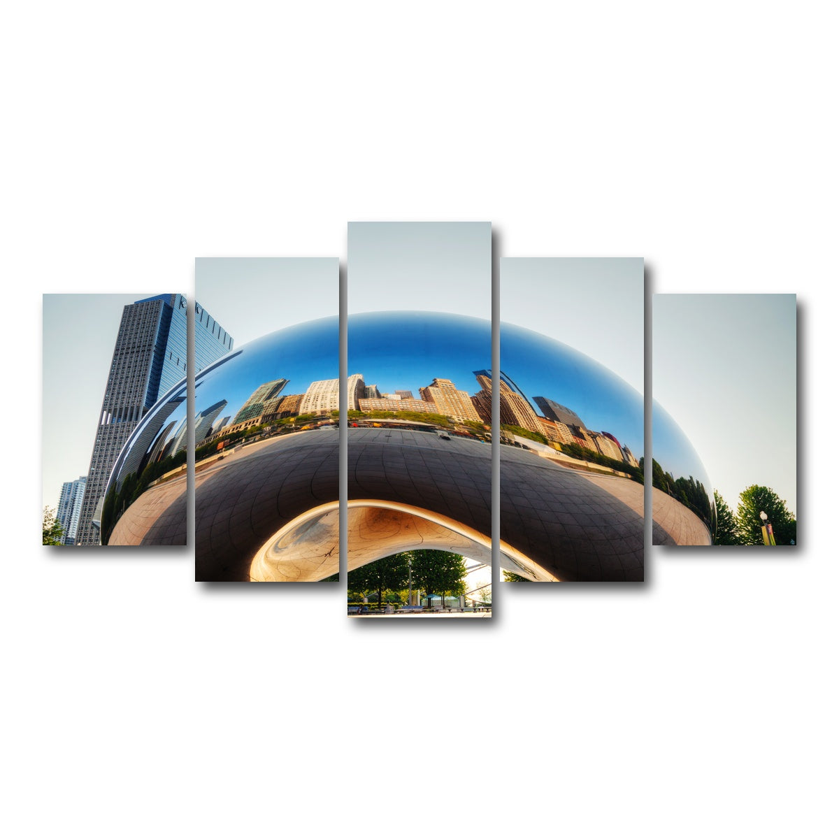 AUTO-MOCKUP WHITE | Cloud Gate | 5 Piece | Gallery Wrap Canvas | group=5_normal