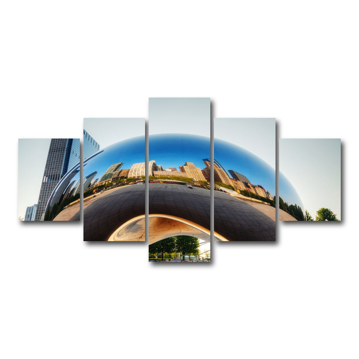 AUTO-MOCKUP WHITE | Cloud Gate | 5 Piece | Gallery Wrap Canvas | group=5_short