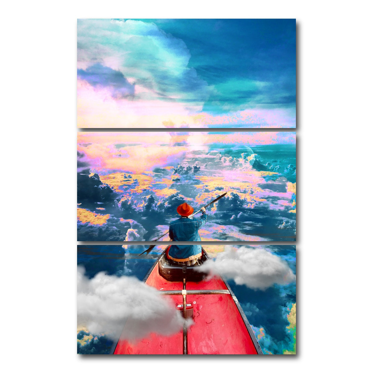 AUTO-MOCKUP WHITE | Cloud boat design | 3 Piece | Gallery Wrap Canvas | group=12x24_stacked