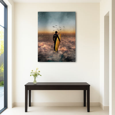 AUTO-MOCKUP ROOM | Cloud surf canvas art