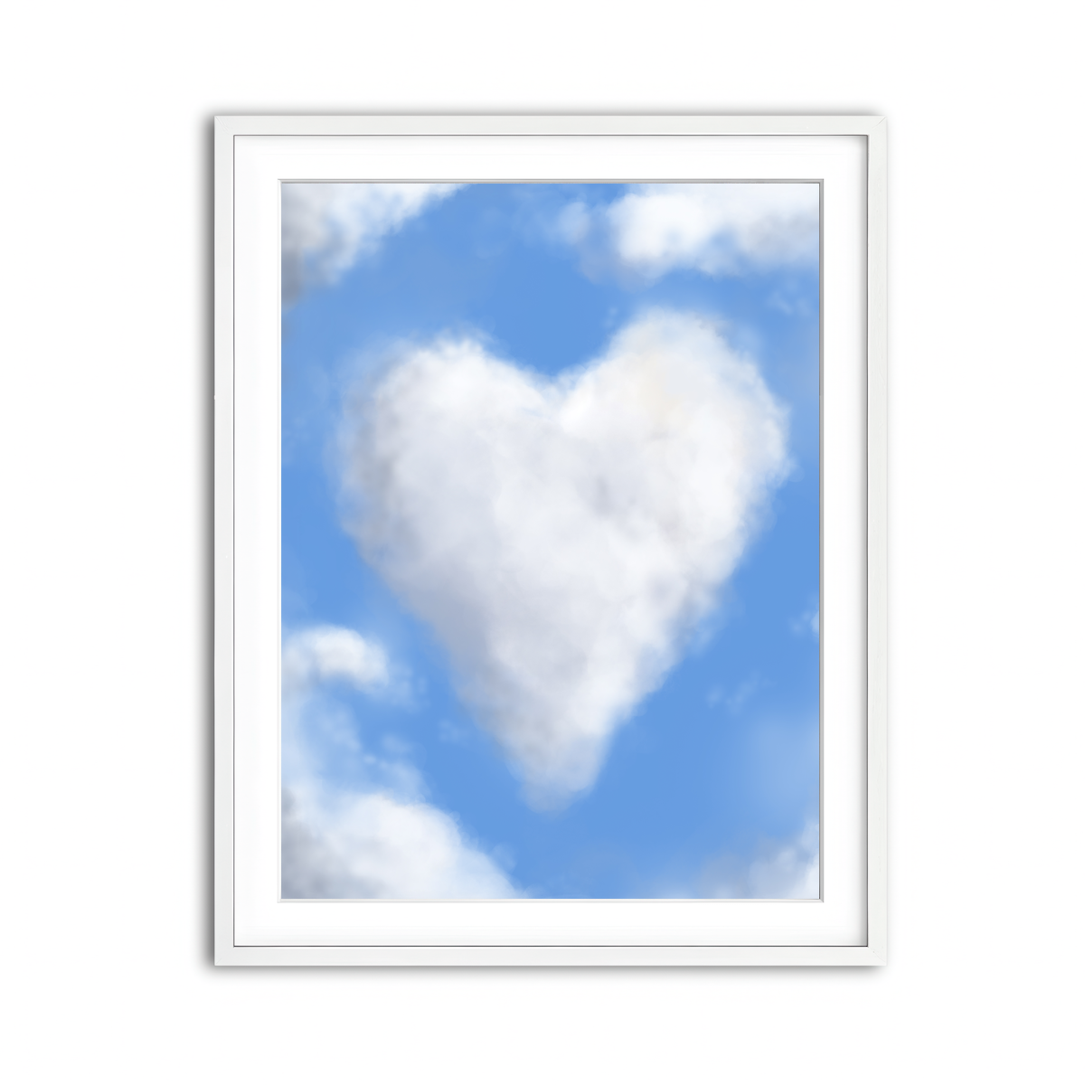 Framed Print 3x4 White