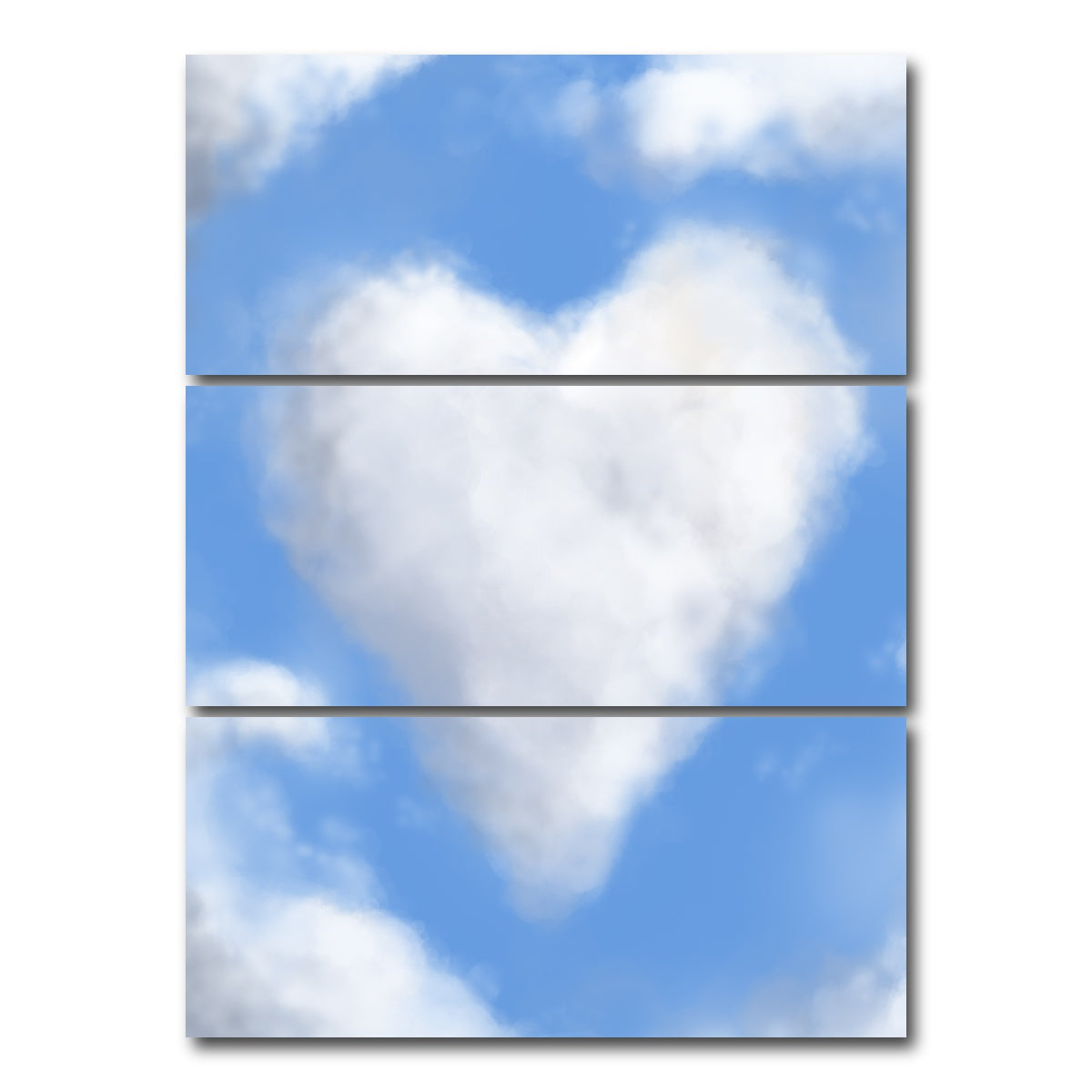 AUTO-MOCKUP WHITE | Clouds | 3 Piece | Gallery Wrap Canvas | group=8x18_stacked