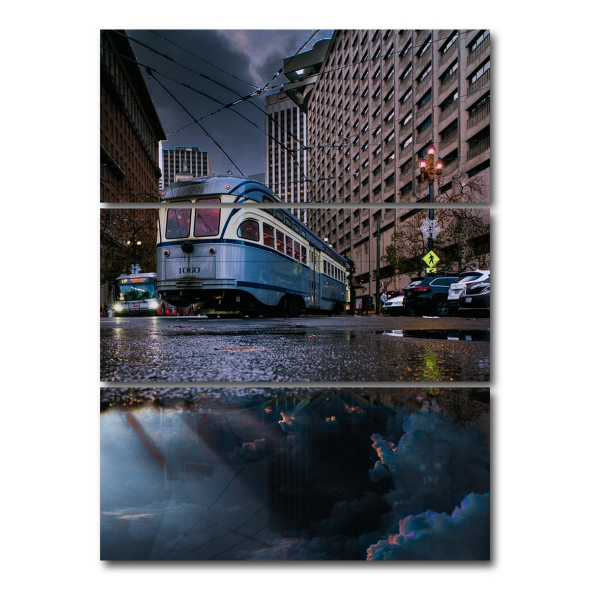 AUTO-MOCKUP WHITE | Cloudy Ground | 3 Piece | Gallery Wrap Canvas | group=8x18_stacked