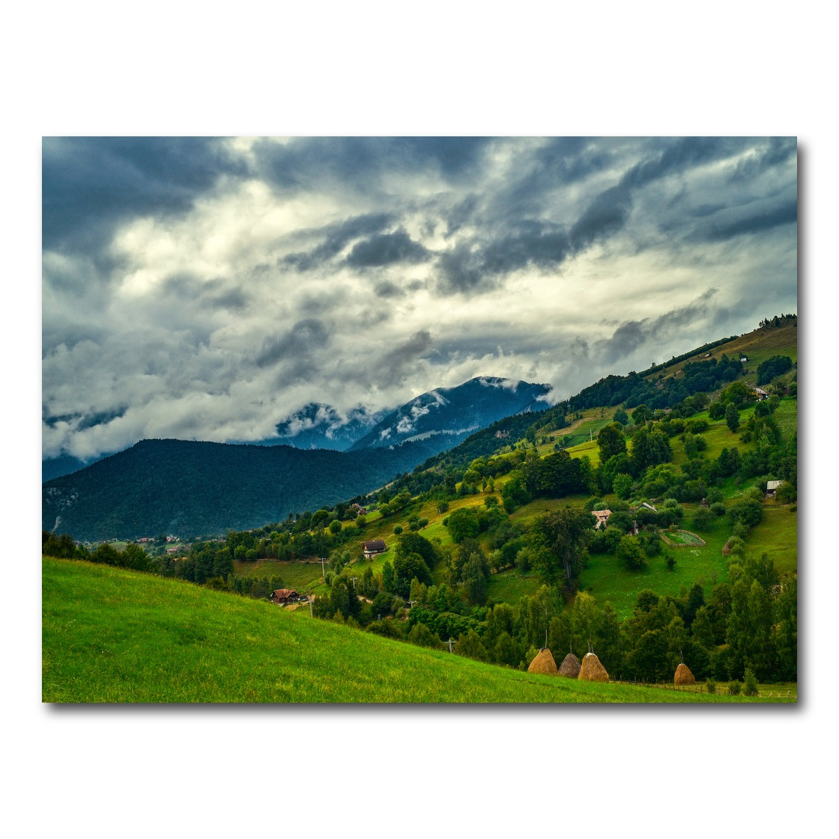 AUTO-MOCKUP WHITE | Cloudy Hillside in Magura Romania | 1 Piece | Gallery Wrap Canvas | group=4x3