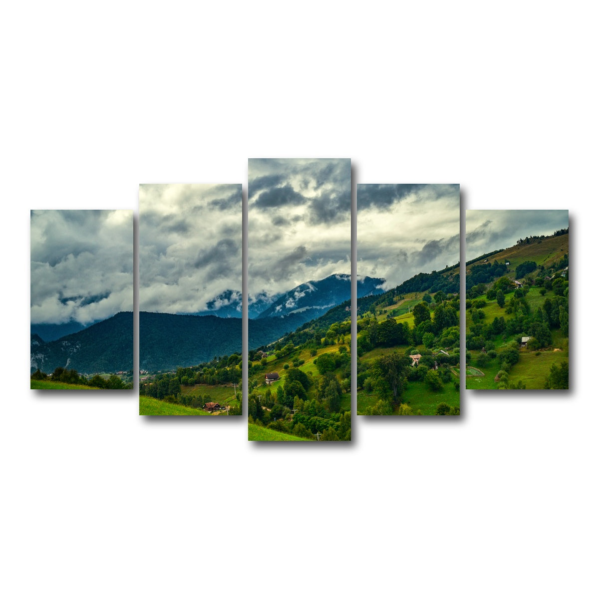 AUTO-MOCKUP WHITE | Cloudy Hillside in Magura Romania | 5 Piece | Gallery Wrap Canvas | group=5_normal