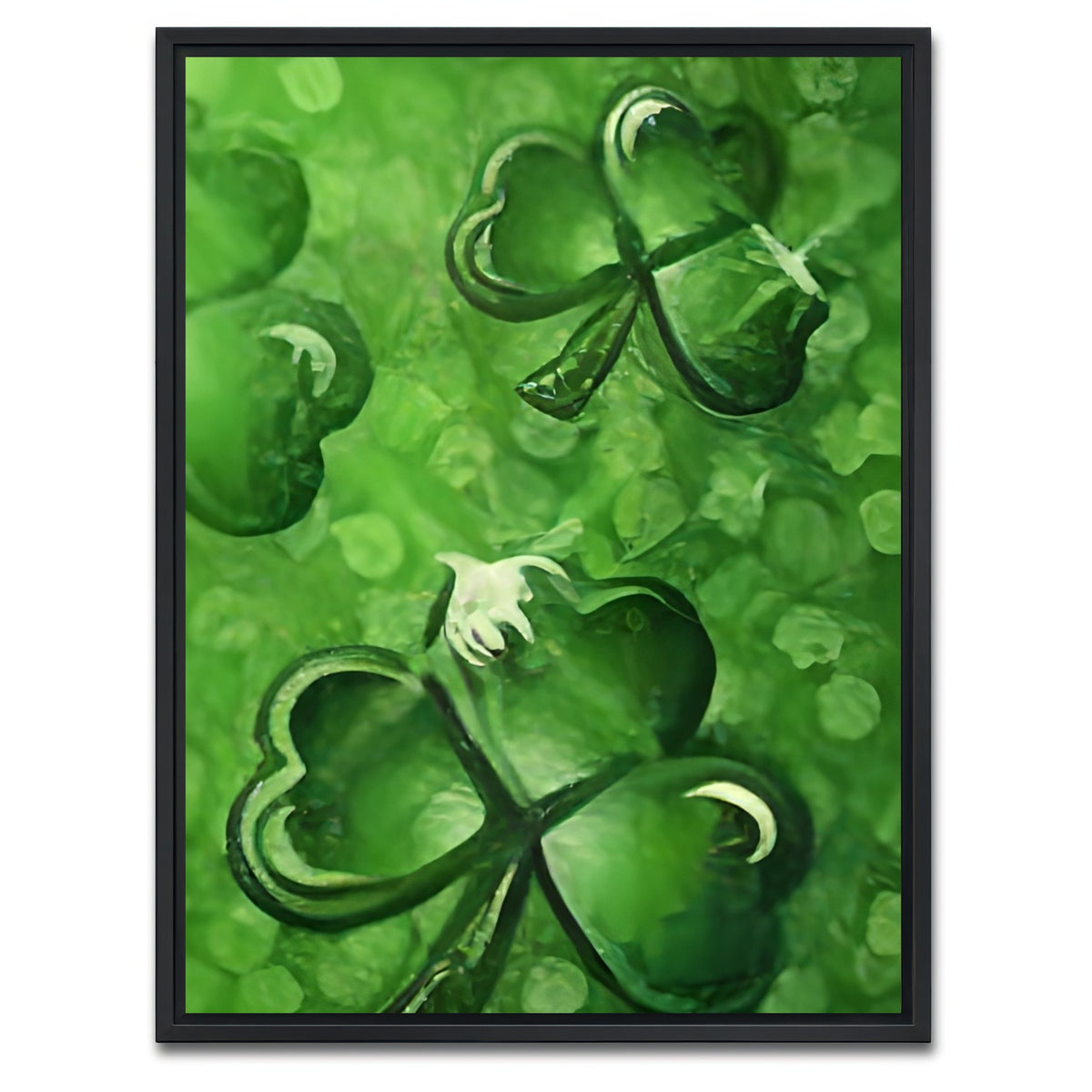 AUTO-MOCKUP WHITE | Clover | 1 Piece | Black Framed Canvas | group=3x4