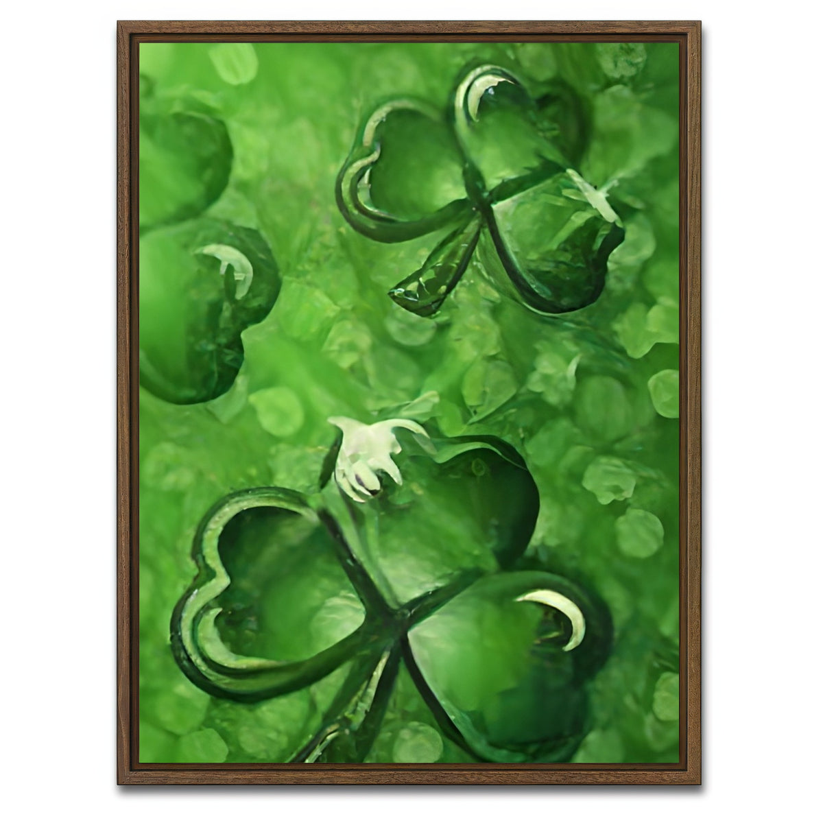 AUTO-MOCKUP WHITE | Clover | 1 Piece | Walnut Framed Canvas | group=3x4