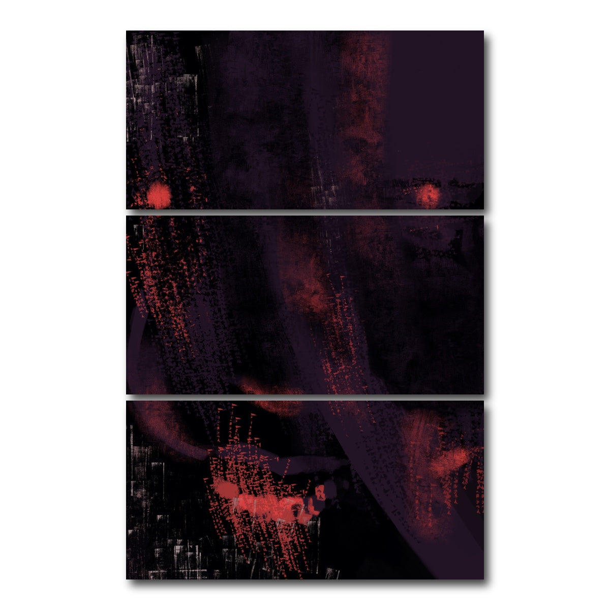 AUTO-MOCKUP WHITE | Clown Abstract | 3 Piece | Gallery Wrap Canvas | group=12x24_stacked