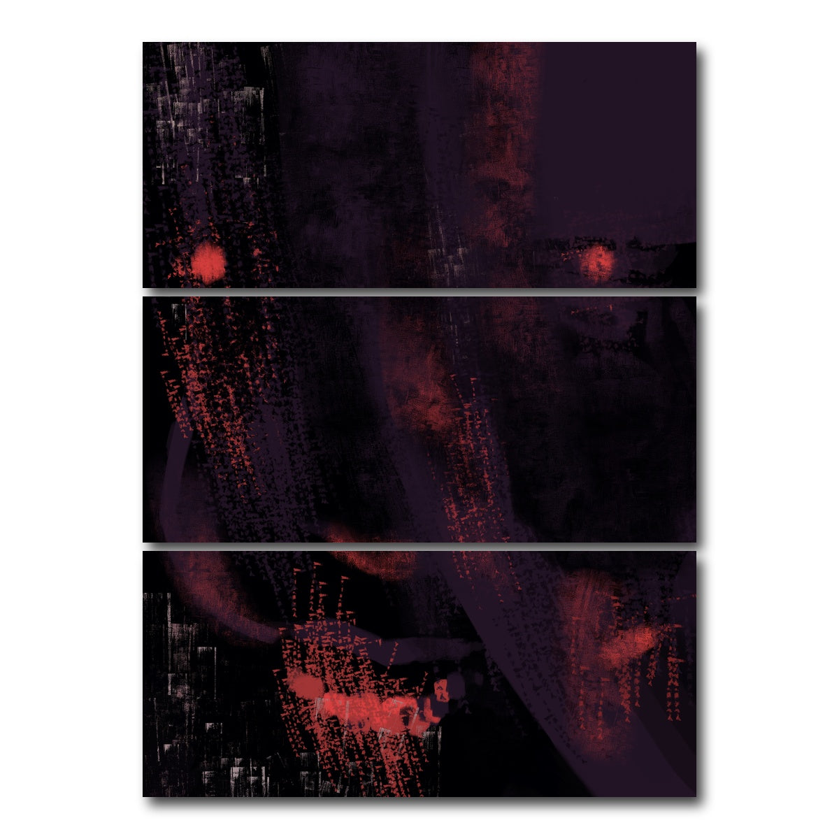 AUTO-MOCKUP WHITE | Clown Abstract | 3 Piece | Gallery Wrap Canvas | group=8x18_stacked