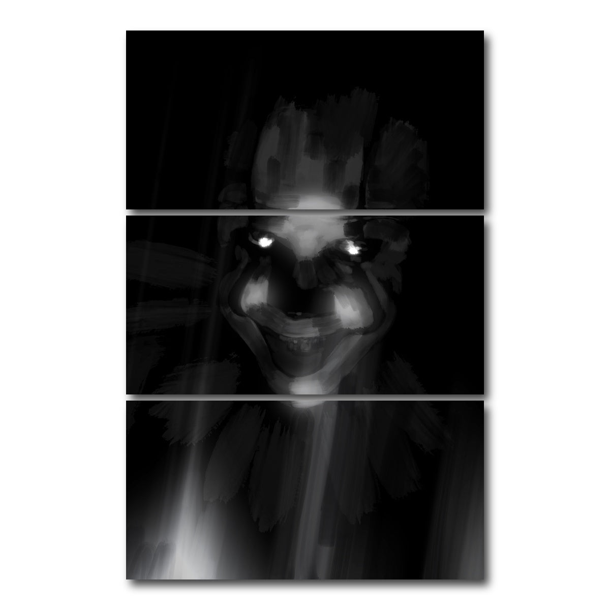 AUTO-MOCKUP WHITE | Clown Eyes | 3 Piece | Gallery Wrap Canvas | group=12x24_stacked