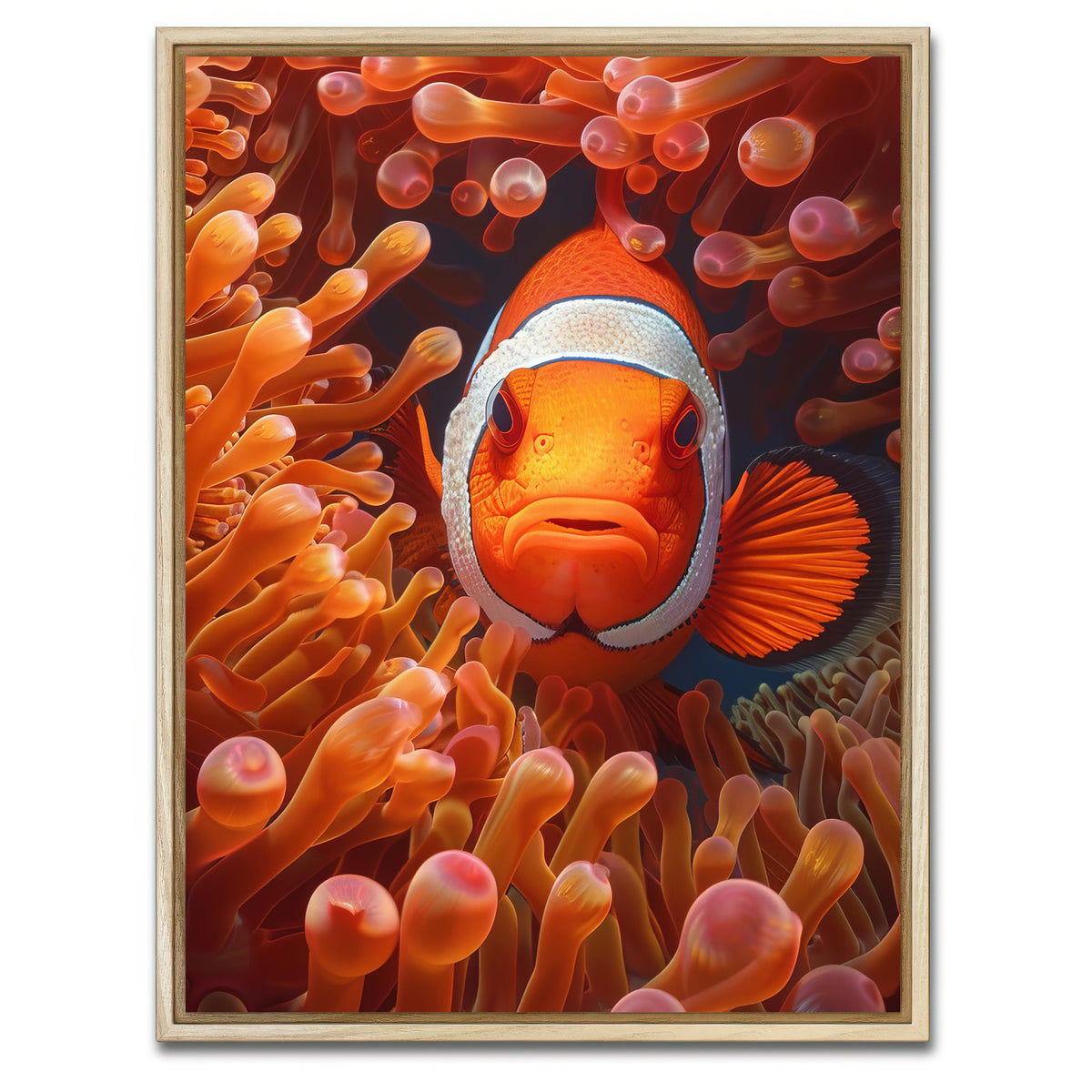 AUTO-MOCKUP WHITE | Clown Fish | 1 Piece | Natural Framed Canvas | group=3x4