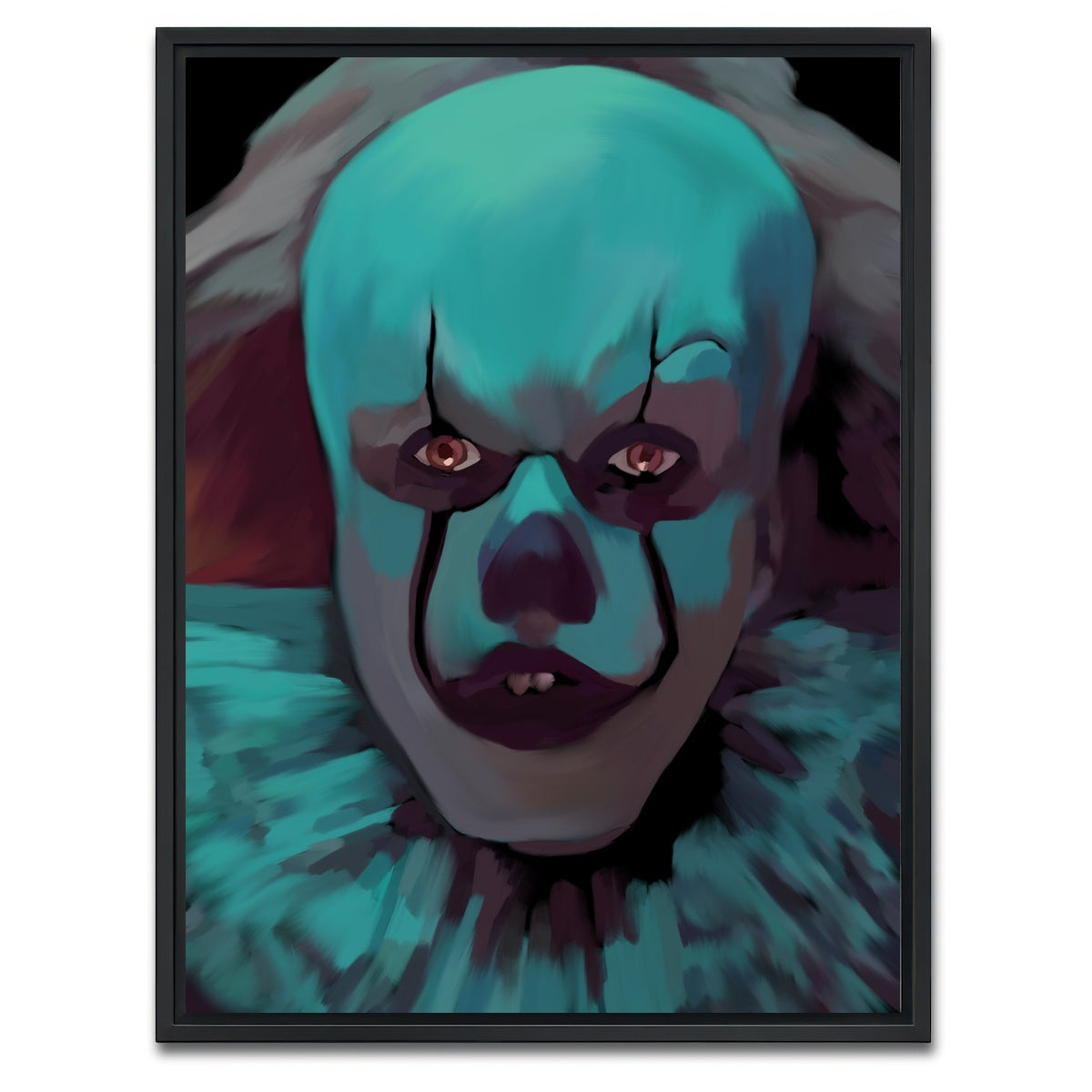 AUTO-MOCKUP WHITE | Clown in Blue | 1 Piece | Black Framed Canvas | group=3x4